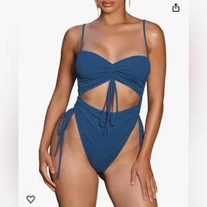 High cut one piece tankini
